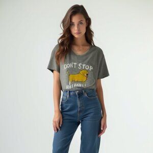 💕Life Is Good Crusher Tee "Don't Stop Retrieving" Dog T  Shirt XXXL grey